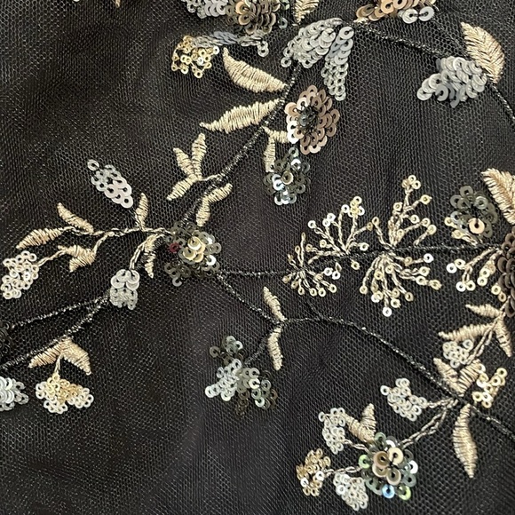 Worthington  Black Sequin Sheer Blouse - Picture 4 of 9